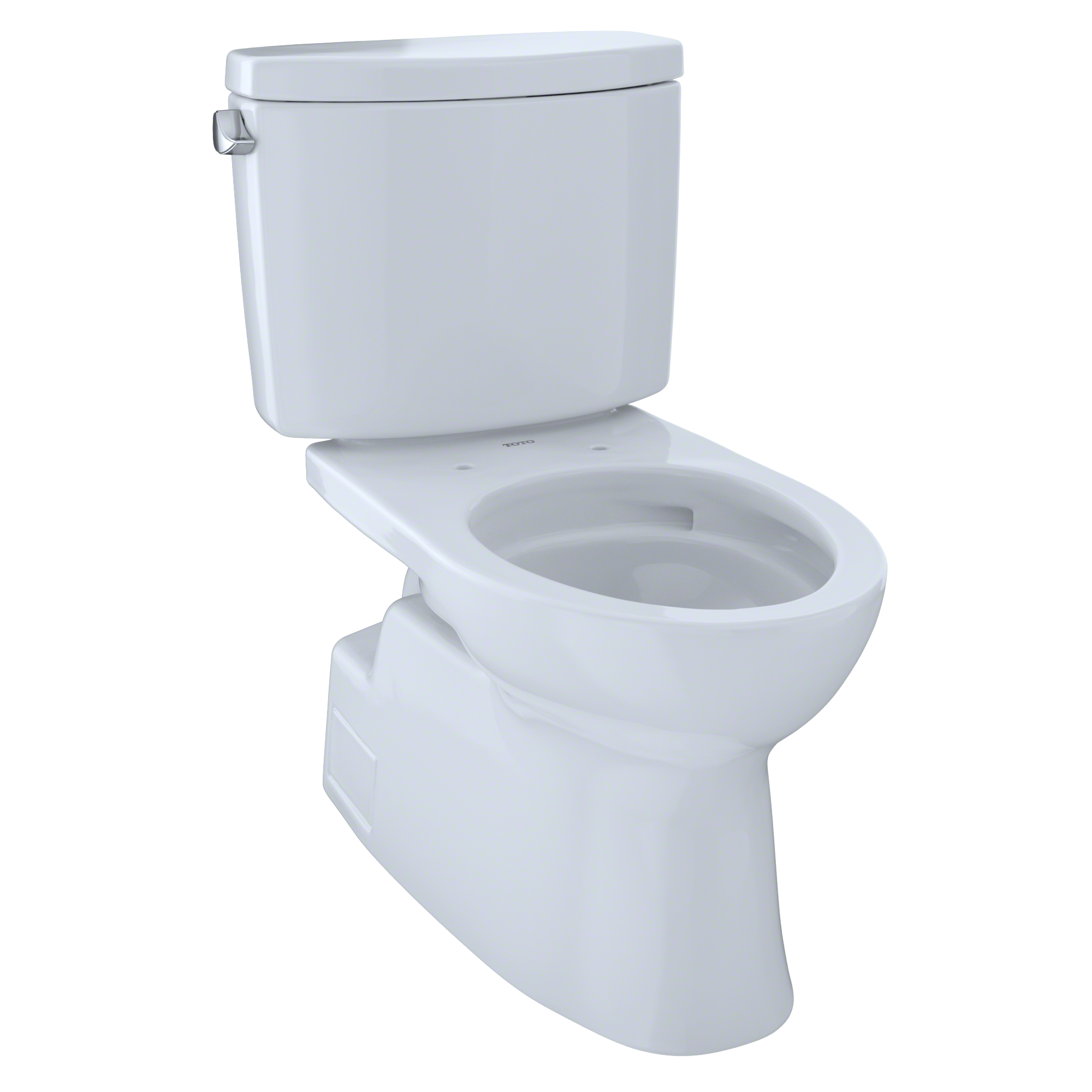 TOTO Vespin II Two-Piece Elongated 1.28 GPF Universal Height Skirted Design Toilet with CEFIONTECT, Cotton White, Vitreous China, CST474CEFG#01
