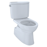 TOTO Vespin II Two-Piece Elongated 1.28 GPF Universal Height Skirted Design Toilet with CEFIONTECT, Cotton White, Vitreous China, CST474CEFG#01