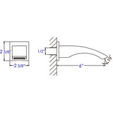 Alternative View of ALFI brand Brass, AB3301-BN Brushed Nickel Curved Wallmounted Tub Filler Bathroom Spout