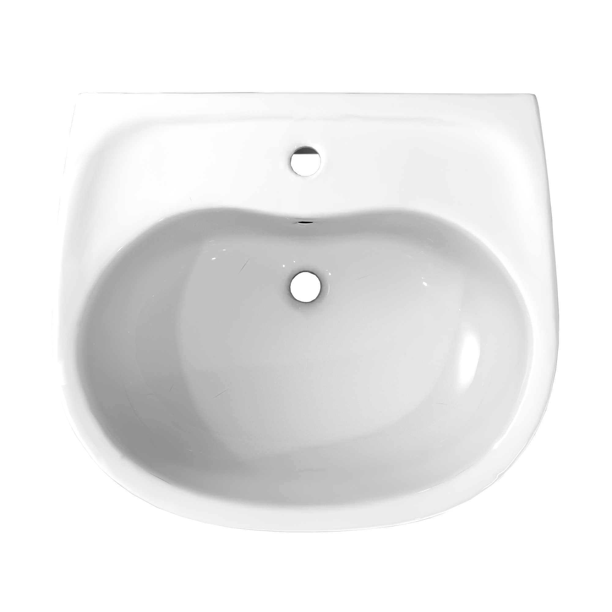 TOTO Supreme Oval Basin Pedestal Bathroom Sink with CeFiONtect for Single Hole Faucets, Cotton White, Vitreous China, LPT241G#01