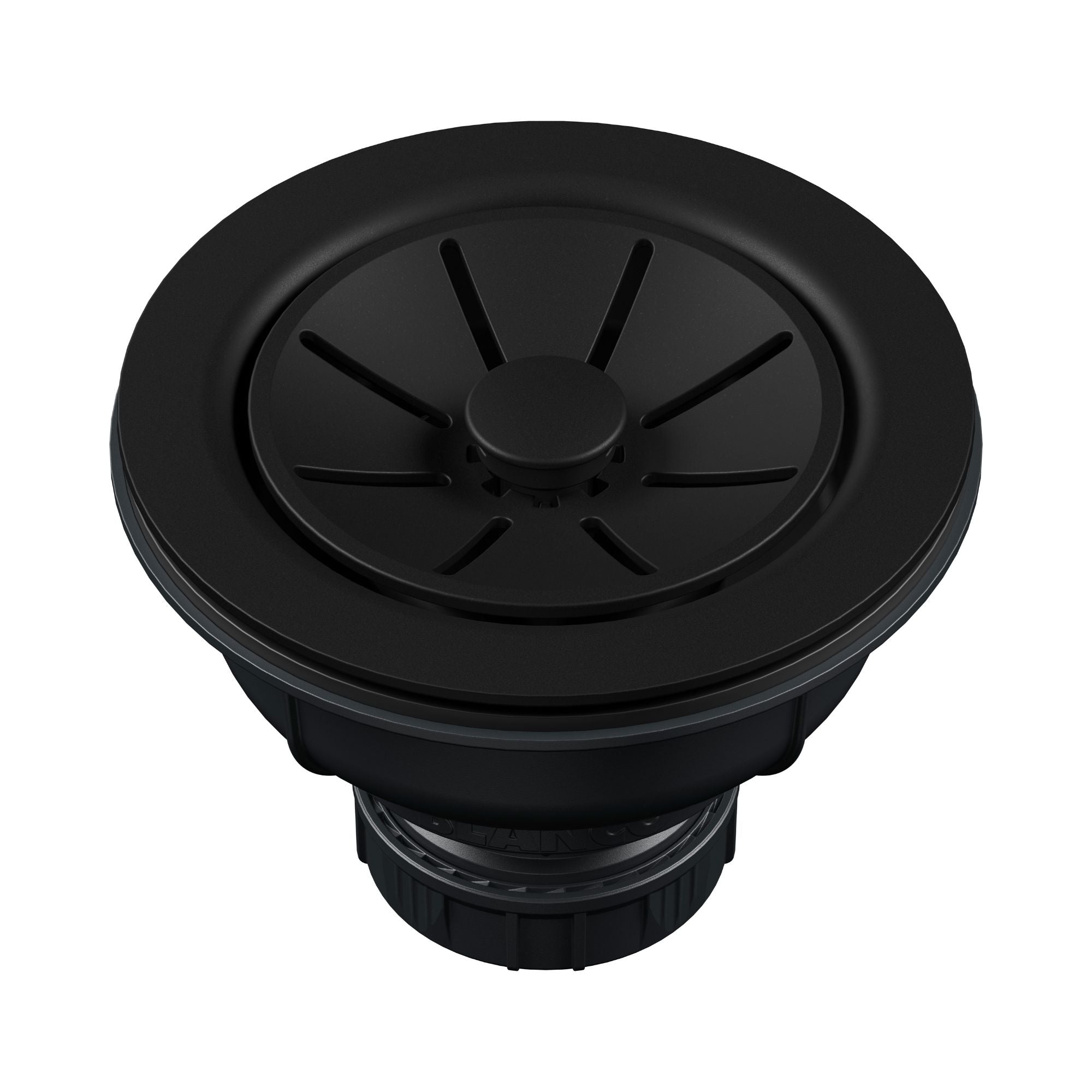 Blanco Essential Silgranit Color-Matched 3.5" Basket Strainer Drain with Turn-to-Close Design - Coal Black