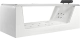 Eago 71" Acrylic Free Standing Rectangle Bathtub, White, AM152ETL-6