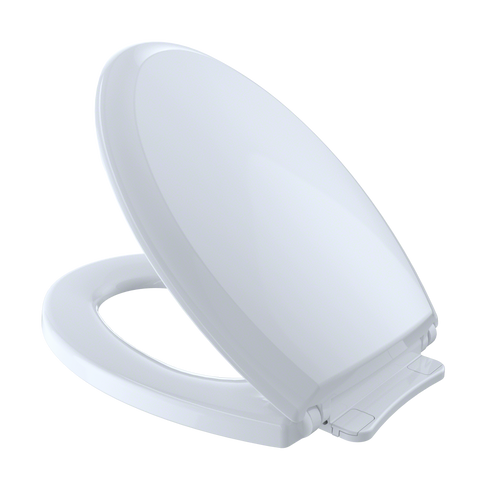 TOTO Guinevere SoftClose Non Slamming, Slow Close Elongated Toilet Seat and Lid, Cotton White, Plastic, SS224#01