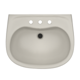 TOTO Supreme Oval Wall-Mount Bathroom Sink with CEFIONTECT and Shroud for 8 Inch Center Faucets, Sedona Beige, Vitreous China, LHT241.8G#12