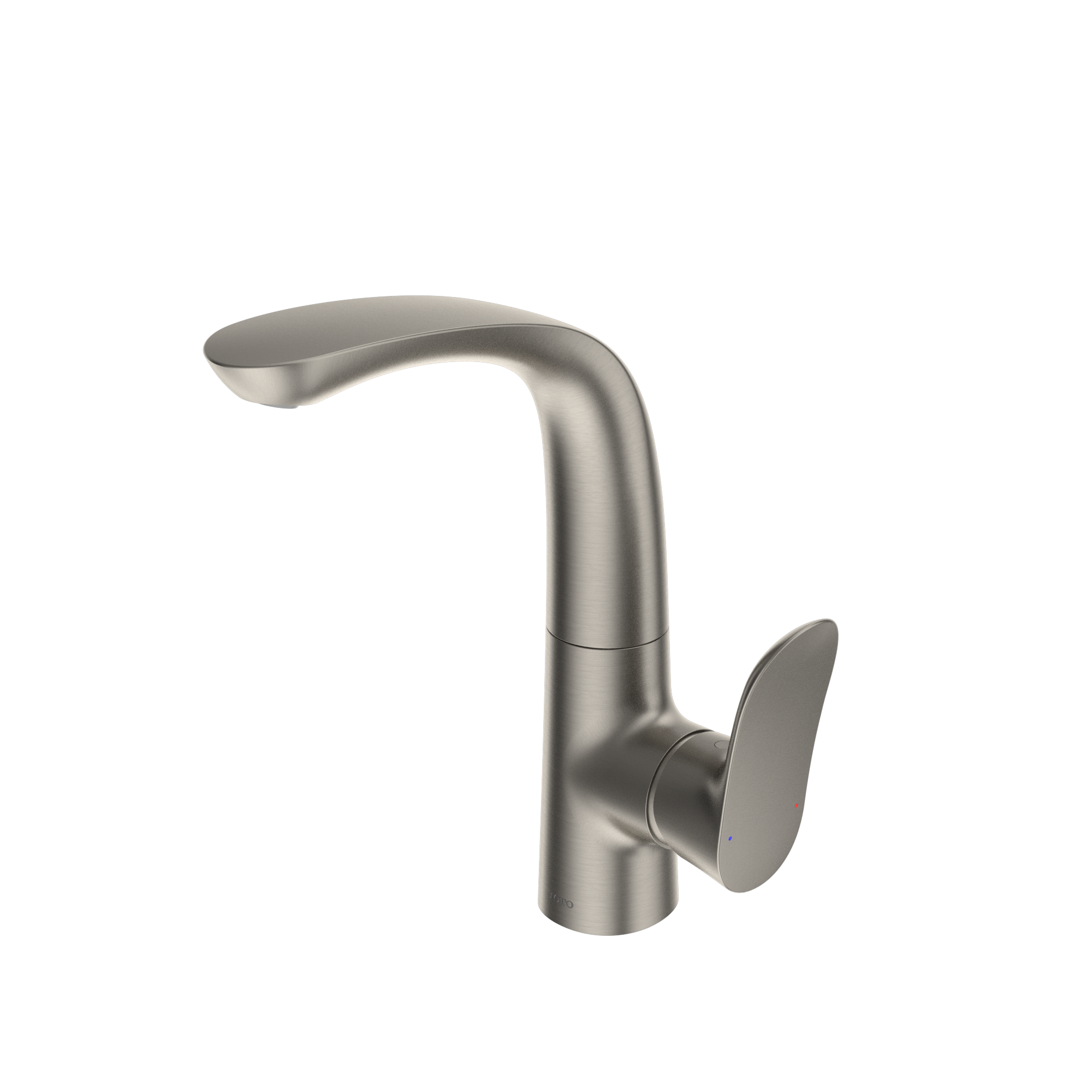 TOTO GO 1.2 GPM Single Side-Handle Bathroom Sink Faucet with COMFORT GLIDE Technology and Drain Assembly, Brushed Nickel, Brass, TLG01309U#BN