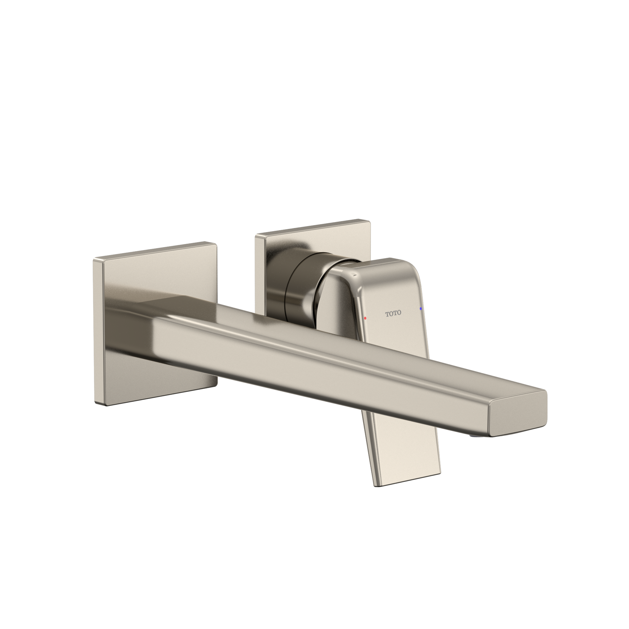 TOTO GB 1.2 GPM Wall-Mount Single-Handle Long Bathroom Faucet with COMFORT GLIDE Technology, Polished Nickel, Brass, TLG10308U#PN