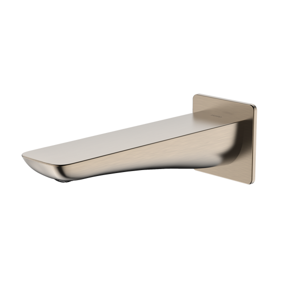 TOTO Modern S Wall Tub Spout, Brushed Nickel, Brass, TBG02001U#BN