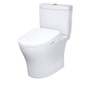 Alternate Image for TOTO WASHLET+ Aquia IV Two-Piece Elongated Dual Flush 1.28 and 0.9 GPF Toilet, Auto Flush S7A Contemporary Bidet Seat, Cotton White, Vitreous China, MW4464736CEMGNA#01