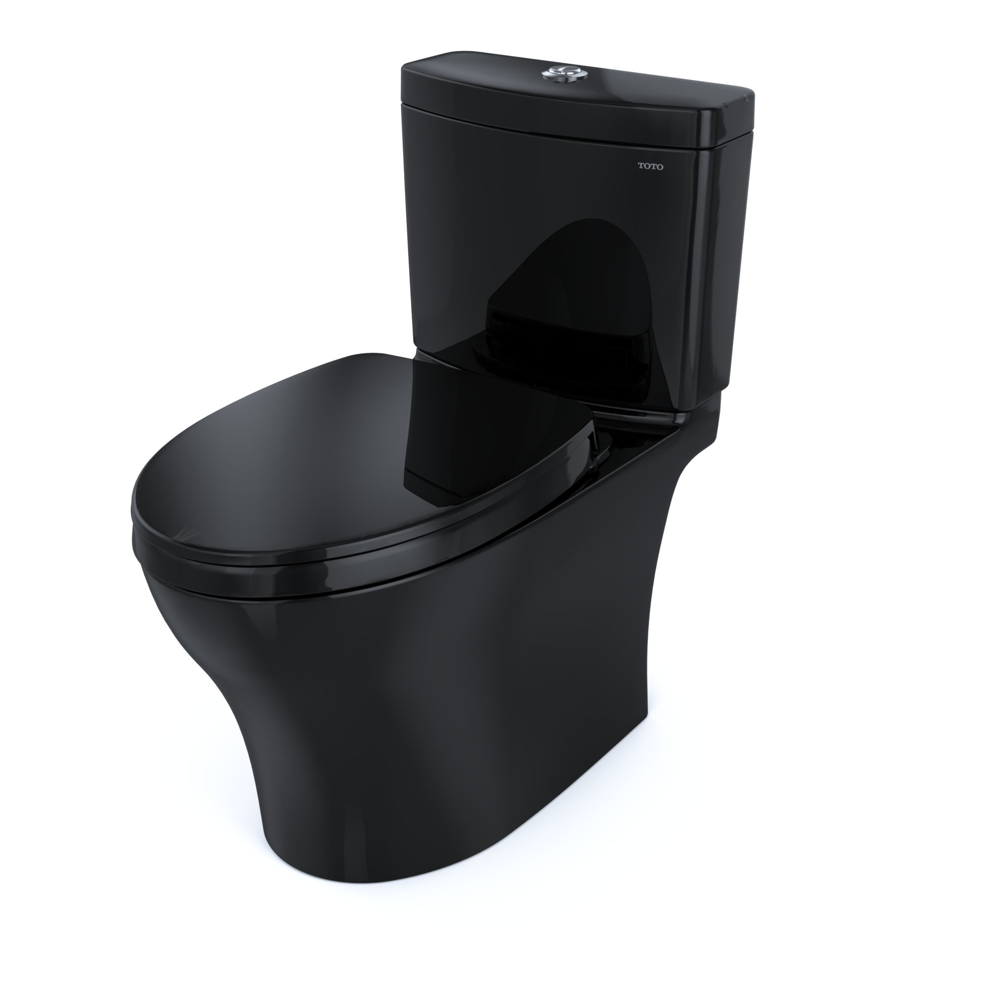 TOTO Aquia IV WASHLET+ Two-Piece Elongated Dual Flush 1.28 and 0.9 GPF Toilet, Ebony, Vitreous China, MS446124CEMN#51