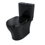 TOTO Aquia IV Two-Piece Elongated Dual Flush 1.28 and 0.9 GPF Universal Height Toilet, WASHLET+ Ready, Ebony, Vitreous China, MS446124CEMFN#51