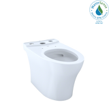 TOTO Aquia IV Elongated Universal Height Skirted Toilet Bowl with CEFIONTECT, Cotton White, Vitreous China, CT446CEFGN#01