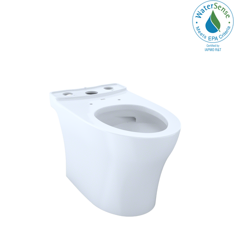 TOTO Aquia IV Elongated Universal Height Skirted Toilet Bowl with CEFIONTECT, Cotton White, Vitreous China, CT446CEFGN#01