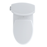 TOTO Vespin II Two-Piece Elongated 1.28 GPF Universal Height Skirted Design Toilet with CEFIONTECT, Cotton White, Vitreous China, CST474CEFG#01