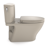 TOTO Nexus Two-Piece Elongated 1.28 GPF Universal Height Toilet with CEFIONTECT and SS124 SoftClose Seat, WASHLET+ Ready, Bone, Vitreous China, MS442124CEFG#03