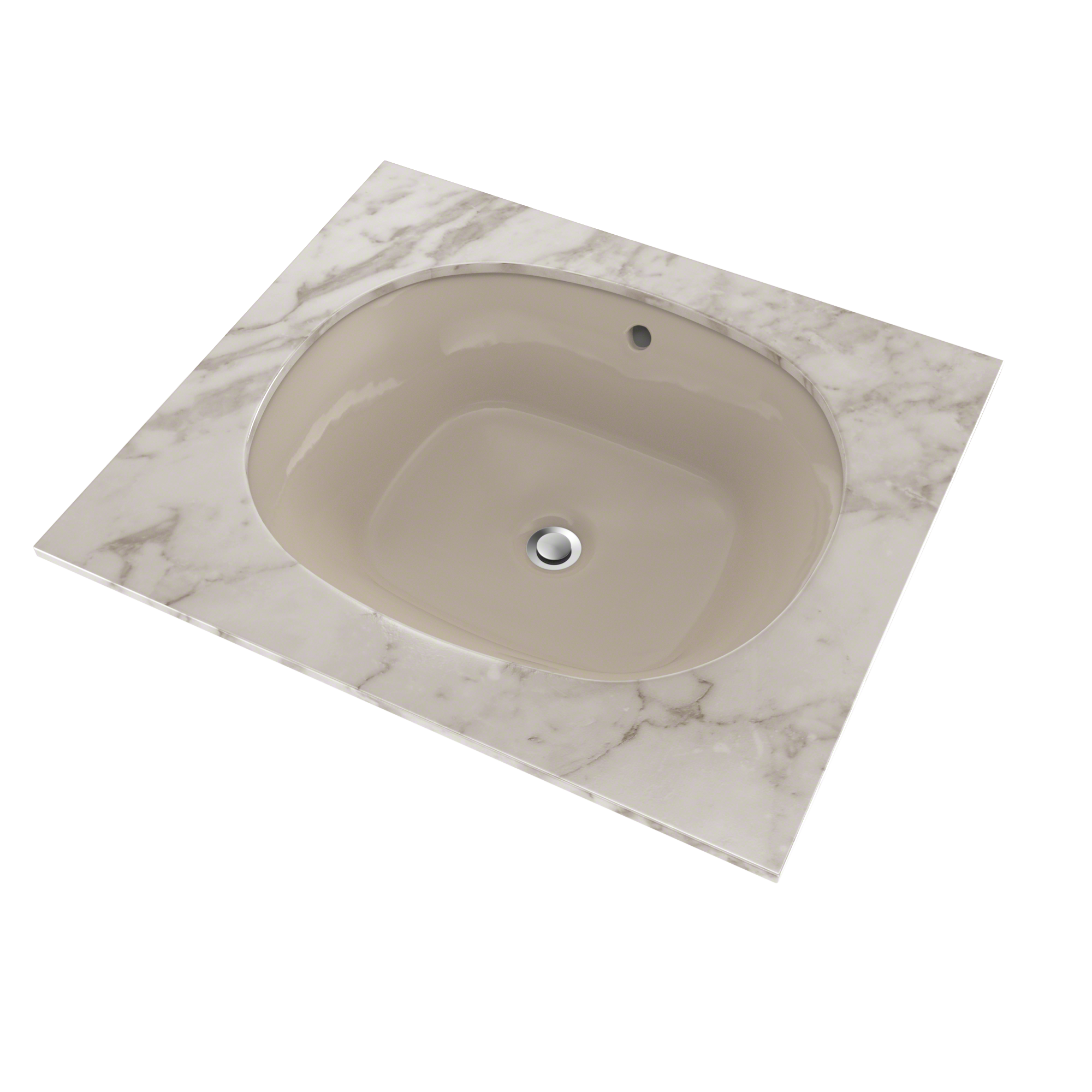 TOTO Maris 17-5/8" x 14-9/16" Oval Undermount Bathroom Sink with CEFIONTECT, Bone, Vitreous China, LT483G#03