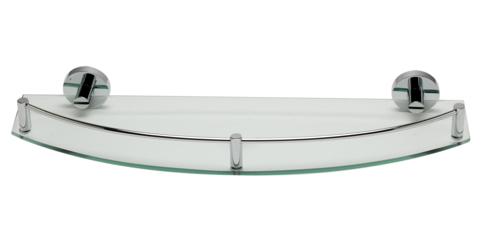 ALFI brand AB9547 Polished Chrome Wall Mounted Glass Shower Shelf Bathroom Accessory, Brass, Grey