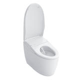 Toto NEOREST AS Dual Flush 1.0 or 0.8 GPF Toilet with Integrated Bidet Seat and EWATER+, Cotton White, Vitreous China|Plastic, MS8551CUMFG#01