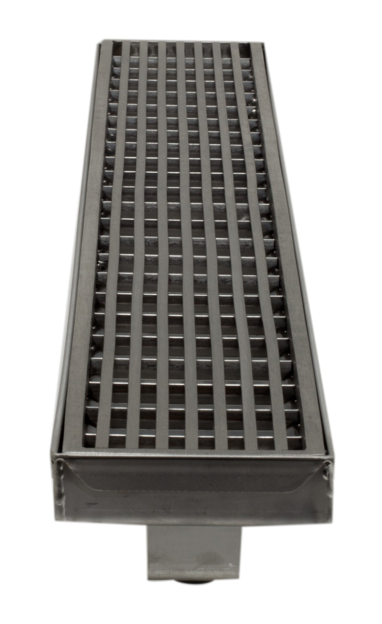 ALFI brand ABLD24D 24" Modern Stainless Steel Linear Shower Drain with Groove Lines, Grey