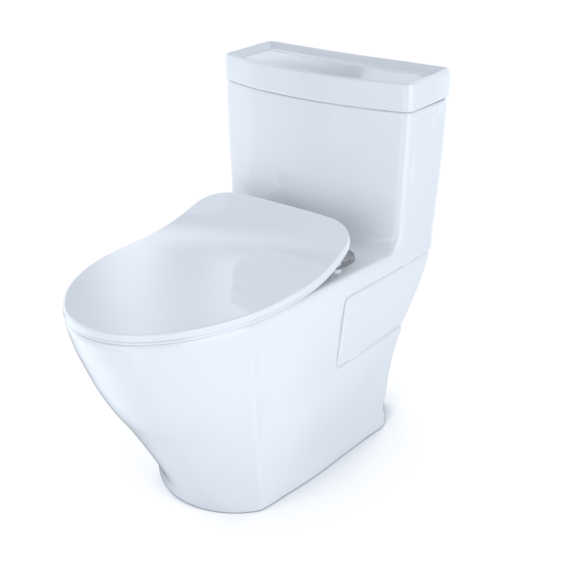 TOTO Aimes One-Piece Elongated 1.28 GPF Toilet with CEFIONTECT and SoftClose Seat, WASHLET+ Ready, Cotton White, Vitreous China, MS626234CEFG#01