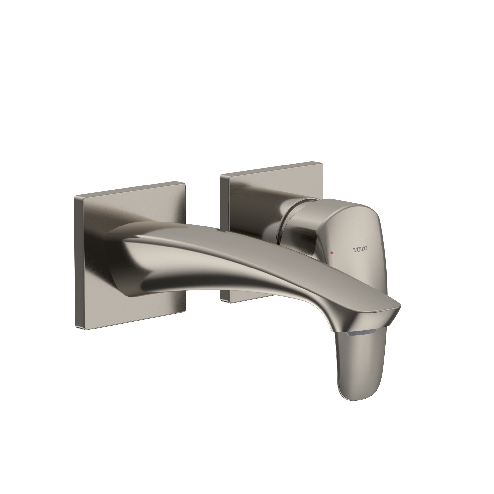 TOTO GM 1.2 GPM Wall-Mount Single-Handle Bathroom Faucet with COMFORT GLIDE Technology, Polished Nickel, Brass, TLG09307U#PN