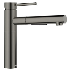 Alternate Image for Blanco Alta II Low Arc Pull-Out Kitchen Faucet, Satin Dark Steel, 1.5 GPM, Brass, 527562