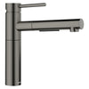 Blanco Alta II Low Arc Pull-Out Kitchen Faucet, Satin Dark Steel, 1.5 GPM, Brass, 527562