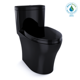 TOTO Aquia IV One-Piece Elongated Dual Flush 1.28 and 0.9 GPF Universal Height, WASHLET+ Ready Toilet, Ebony- Vitreous China, MS646124CEMFN#51