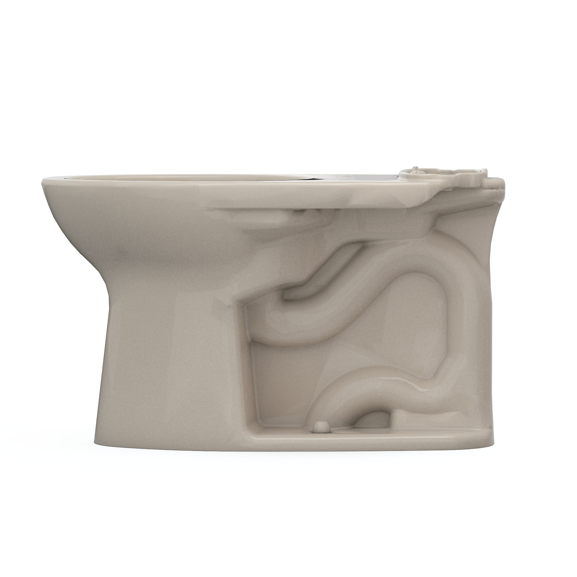 TOTO Drake Elongated Universal Height TORNADO FLUSH Toilet Bowl with CEFIONTECT, Bone, Vitreous China, C776CEFG#03