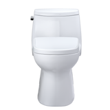 TOTO WASHLET+ Carlyle II One-Piece Elongated 1.28 GPF Toilet with Auto Flush WASHLET+ S7 Contemporary Bidet Seat, Cotton White, Vitreous China|Plastic, MW6144726CEFGA#01