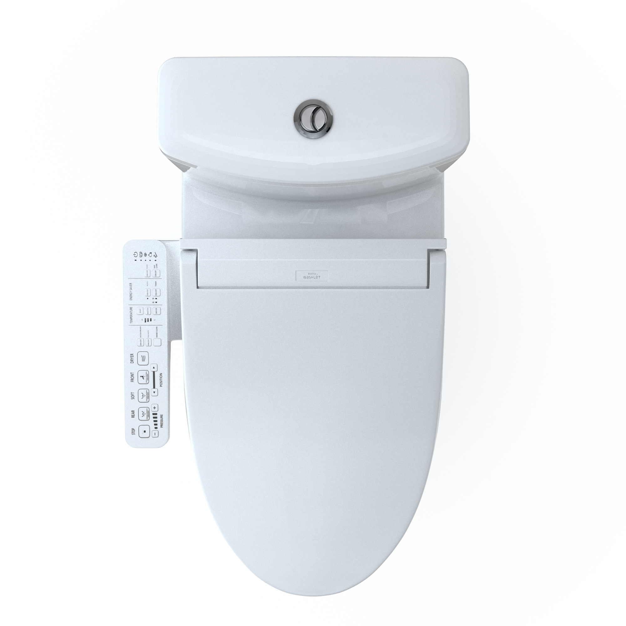 TOTOWASHLET+ Aquia IV Two-Piece Elongated Dual Flush 1.28 and 0.9 GPF Toilet and WASHLET C2 Bidet Seat, Cotton White, Vitreous China|Plastic, MW4463074CEMGN#01