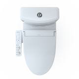 TOTOWASHLET+ Aquia IV Two-Piece Elongated Dual Flush 1.28 and 0.9 GPF Toilet and WASHLET C2 Bidet Seat, Cotton White, Vitreous China|Plastic, MW4463074CEMGN#01