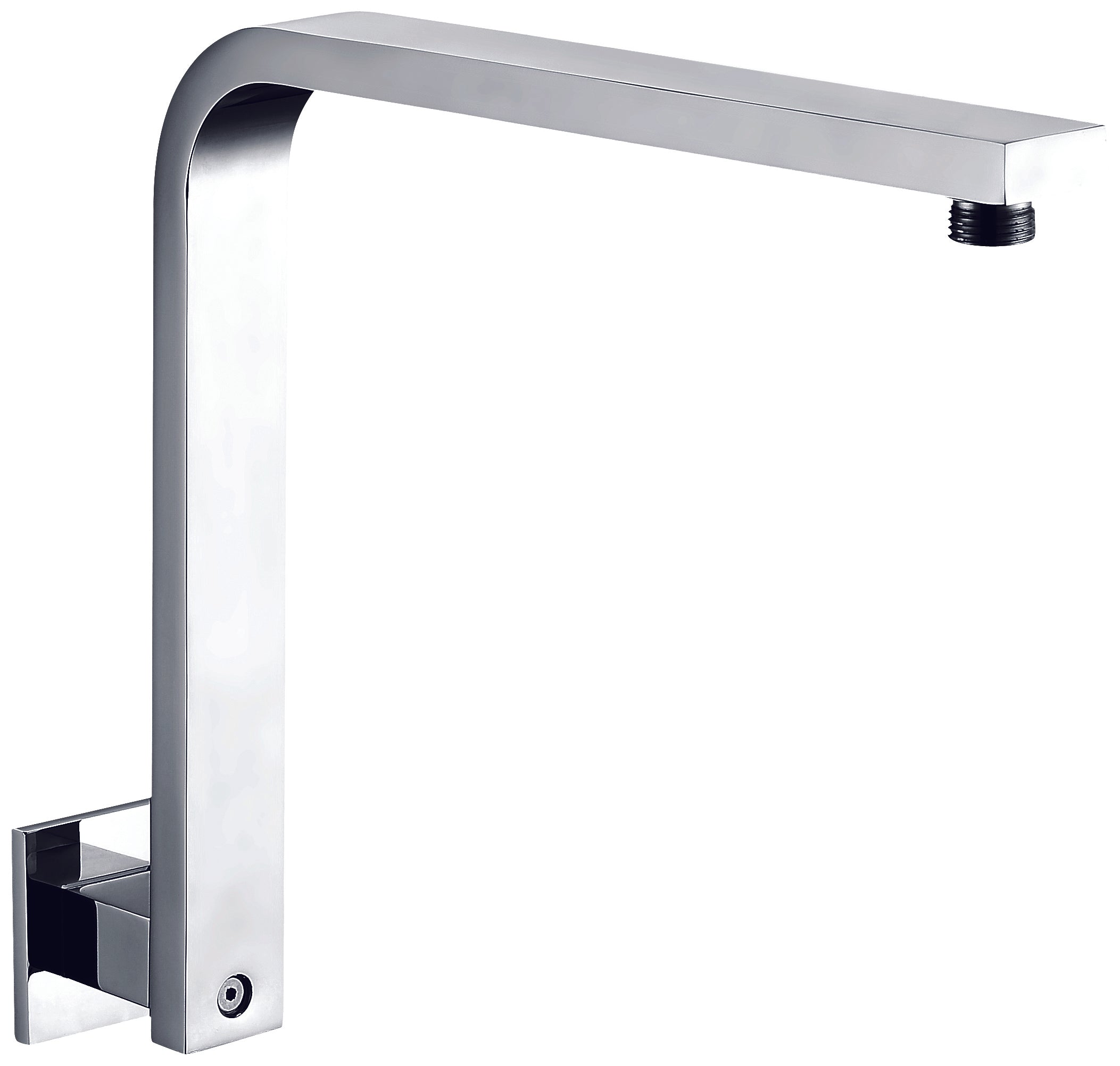 ALFI brand AB12GSW-PC Polished Chrome 12" Square Raised Wall Mounted Shower Arm, Brass