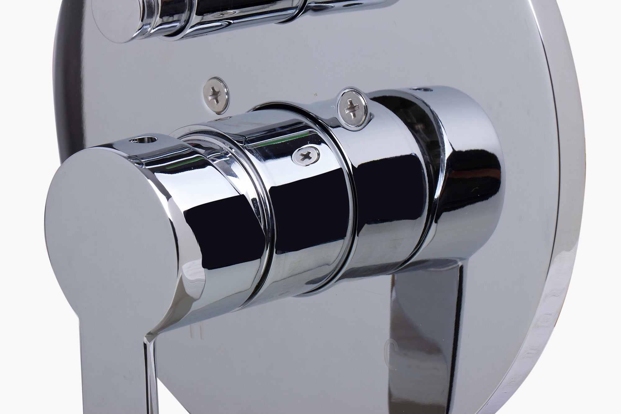 ALFI brand AB3101-PC Polished Chrome Shower Valve Mixer with Rounded Lever Handle and Diverter, Brass