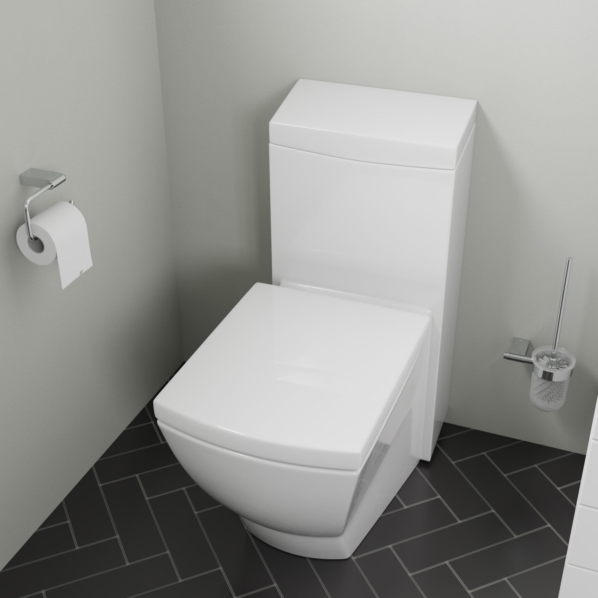 EAGO Porcelain, White, TB336 One Piece High-Efficiency Low Flush Ceramic Toilet