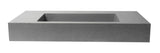 ALFI brand 40" x 18.9" Rectangle Above Mount Concrete Bathroom Sink, Gray Matte, 1 Faucet Hole, ABCO40R