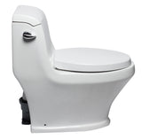 EAGO Porcelain, White, TB133 Single Flush One Piece Ceramic Toilet