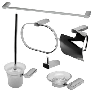 Alternate Image for ALFI brand Brass, AB9503-PC Polished Chrome 6 Piece Matching Bathroom Accessory Set
