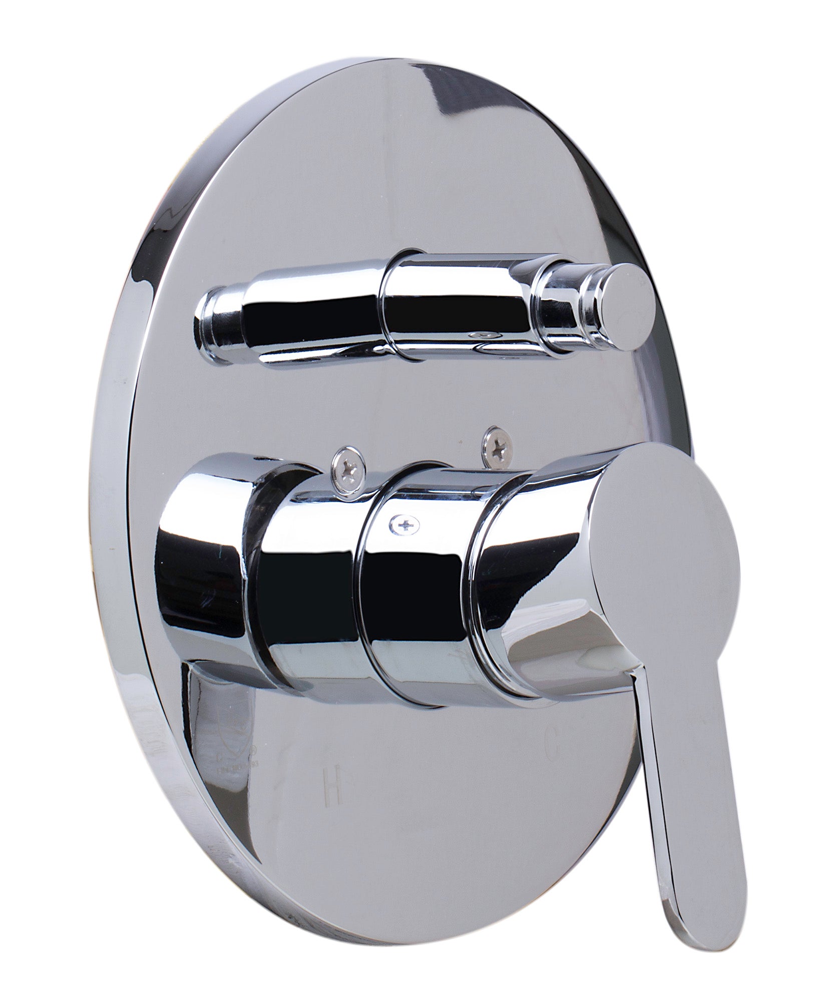 ALFI brand AB3101-PC Polished Chrome Shower Valve Mixer with Rounded Lever Handle and Diverter, Brass