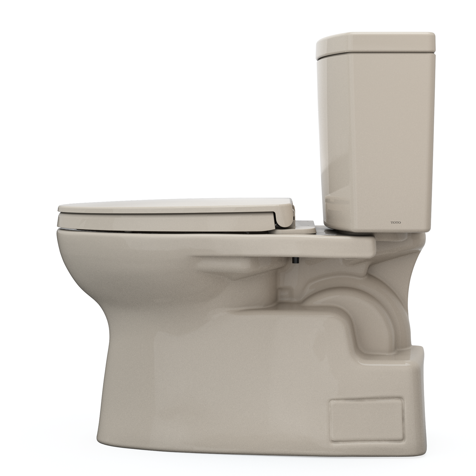 TOTO Vespin II 1G Two-Piece Elongated 1.0 GPF Universal Height Toilet with CEFIONTECT and SS124 SoftClose Seat, WASHLET+ Ready, Bone, Vitreous China|Plastic, MS474124CUFG#03