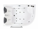 Eago 71" Acrylic Corner Oval Bathtub, White, AM124ETL-R