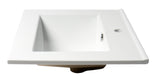 ALFI brand 23.63" x 18.13" Rectangle Drop In Porcelain Bathroom Sink, White, 1 Faucet Hole, ABC803