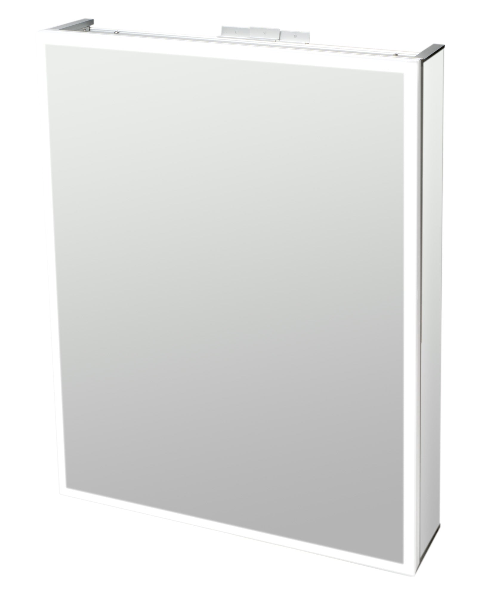 ALFI brand ABMC2432 24" x 32" Single Door LED Light Medicine Cabinet, Aluminum, Gray