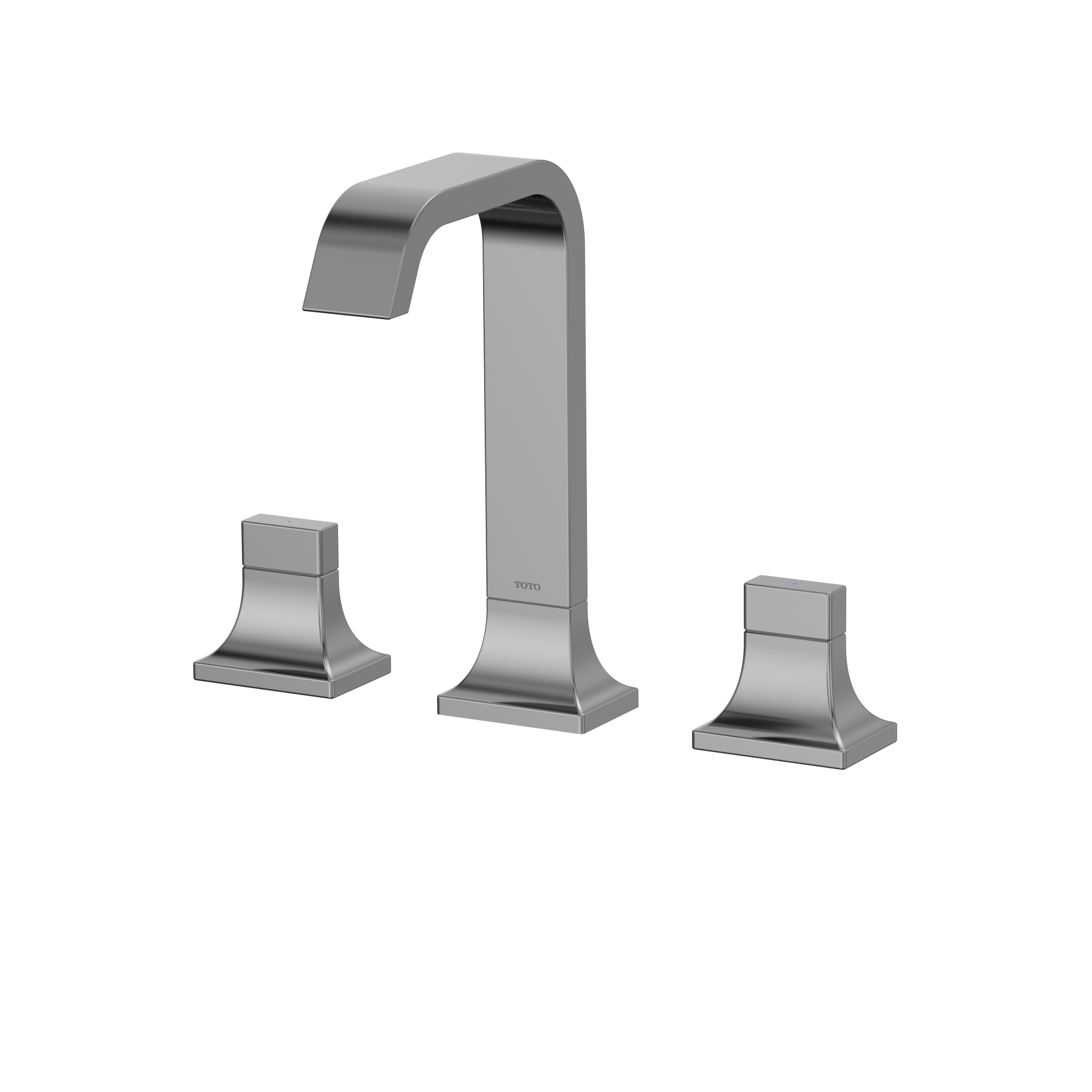 TOTO GC 1.2 GPM Two Handle Widespread Bathroom Sink Faucet, Polished Chrome, Brass, TLG08201U#CP