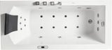 Eago 71" Acrylic Corner Rectangle Bathtub with Fixtures, White, AM154ETL-R6