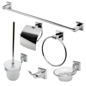 Alternate Image for ALFI brand Brass, AB9509-PC Polished Chrome 6 Piece Matching Bathroom Accessory Set