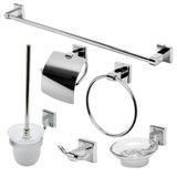 ALFI brand Brass, AB9509-PC Polished Chrome 6 Piece Matching Bathroom Accessory Set