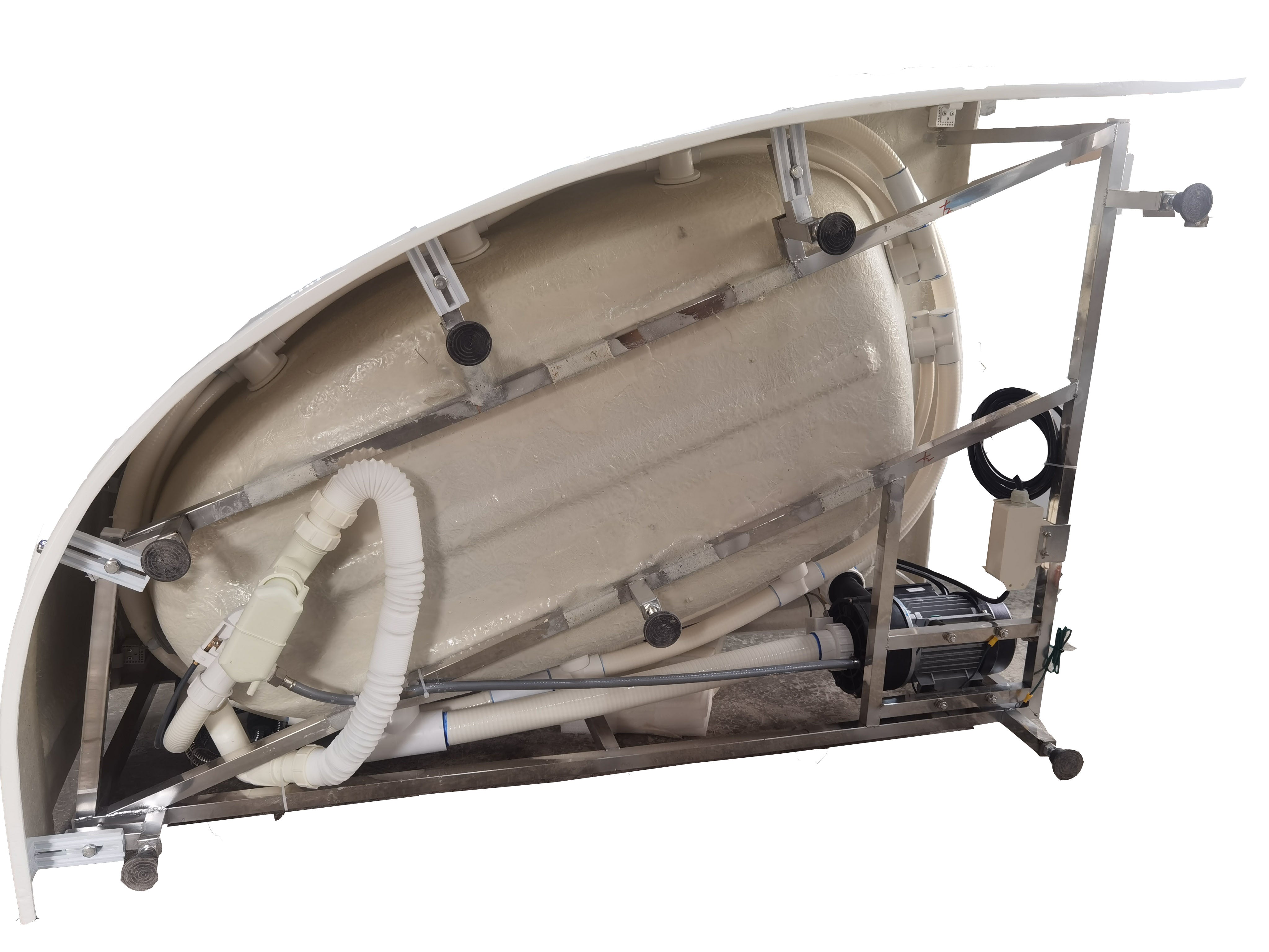 Alternative View of Eago 59" Acrylic Corner Neo-angle Round Bathtub, White, AM161-L