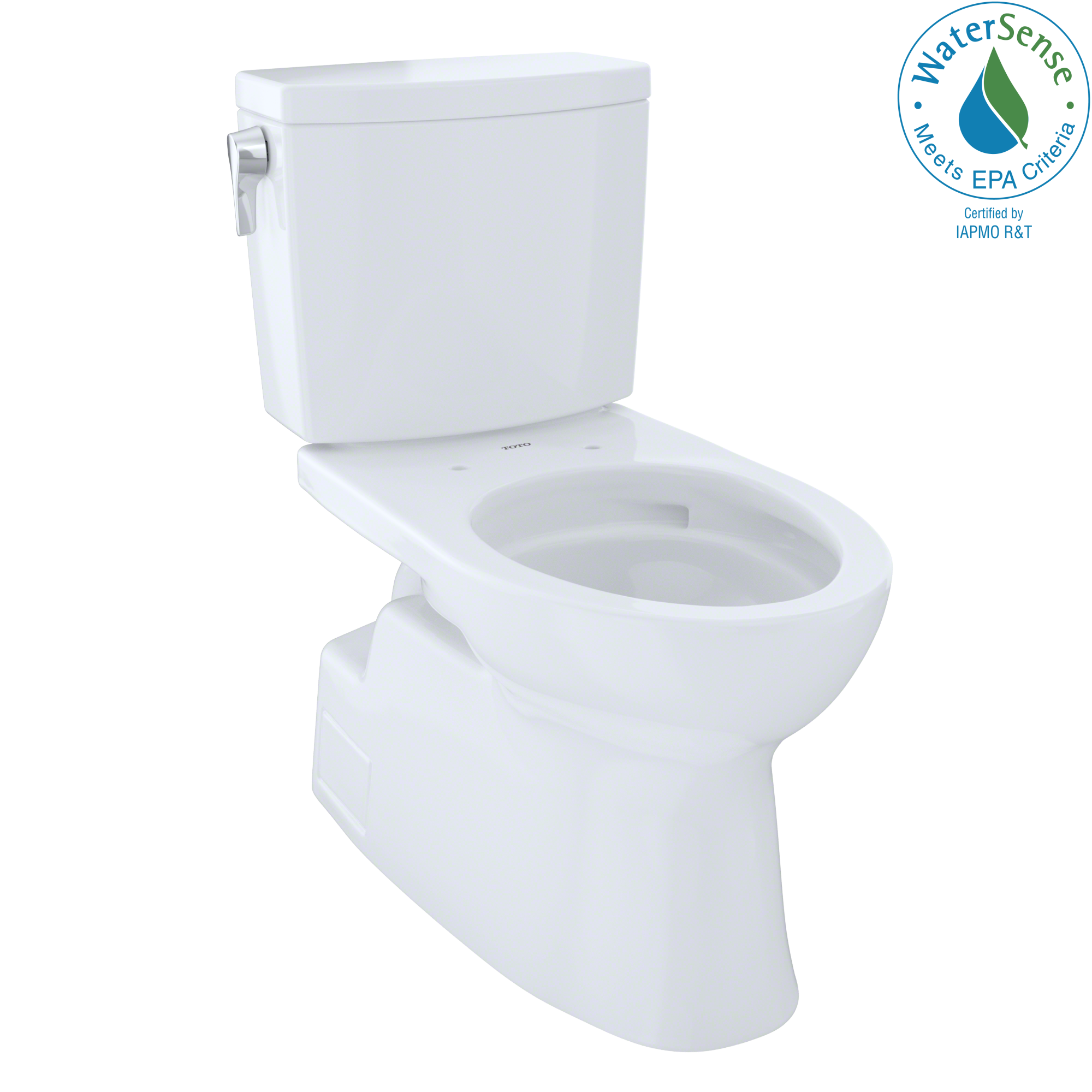 TOTO Vespin II 1G Two-Piece Elongated 1.0 GPF Universal Height Skirted Design Toilet with CEFIONTECT, Cotton White, Vitreous China, CST474CUFG#01