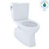 TOTO Vespin II 1G Two-Piece Elongated 1.0 GPF Universal Height Skirted Design Toilet with CEFIONTECT, Cotton White, Vitreous China, CST474CUFG#01