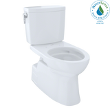 TOTO Vespin II 1G Two-Piece Elongated 1.0 GPF Universal Height Skirted Design Toilet with CEFIONTECT, Cotton White, Vitreous China, CST474CUFG#01